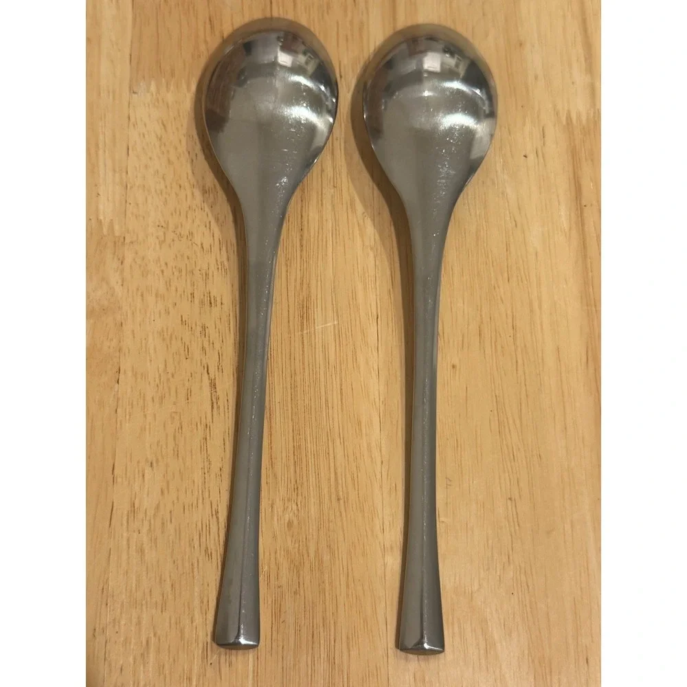 Dansk ODIN Germany Place Oval Soup Spoon (Set of 2) Satin Stainless 7 7/8